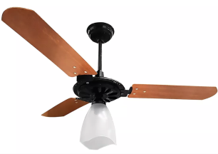 Ventilador de teto Ventex Yris com 3 pás de Madeira mogno 127V 130W Ventilador de teto Ventex Yris com 3 pás de Madeira mogno 127V 130W